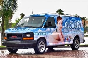 Vehicle wrap for Cloud 9 Cleaning