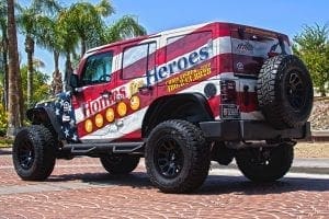 Vehicle wrap for Home for Heroes