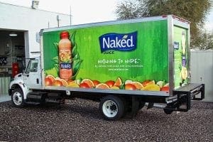 Vehicle wrap for Naked Juice